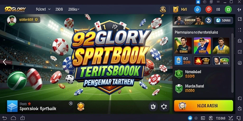 Screenshot utama menunjukkan pengalaman taruhan interaktif di 92GLORY.