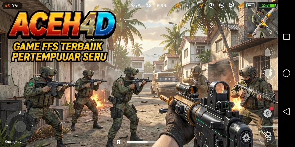 Gameplay dinamis dalam ACEH4D yang menampilkan pertempuran FPS seru.