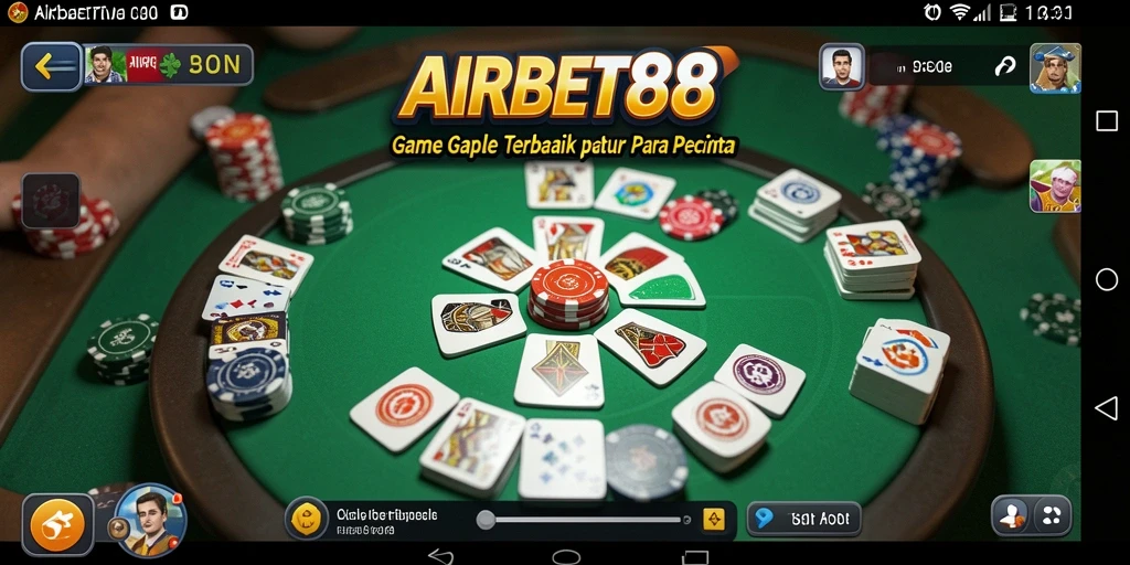 Tampilan gameplay Gaple yang menarik dan interaktif dari AIRBET88.