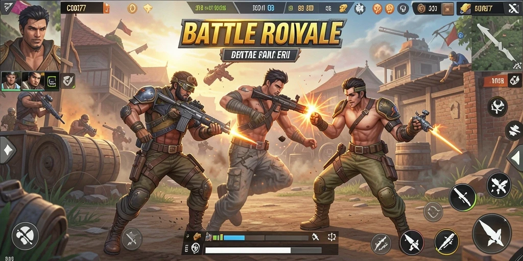 Gameplay seru COO77 dalam pertarungan Battle Royale.