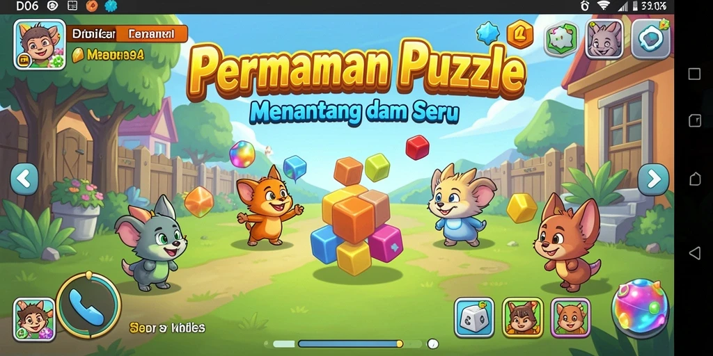 Tampilan seru gameplay D06 dengan berbagai teka-teki menantang.