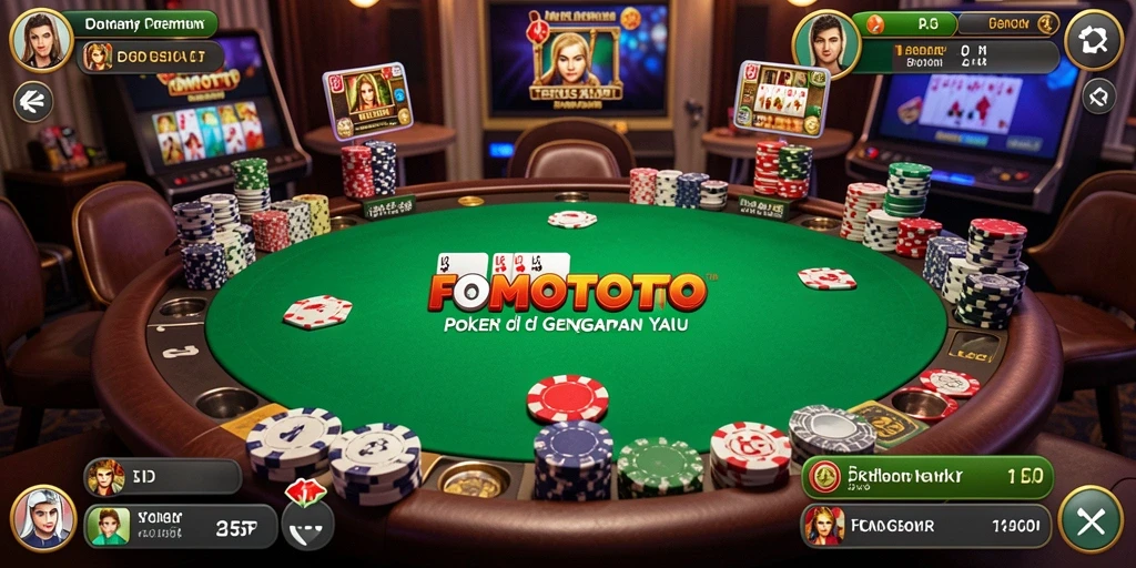 Tampilan gameplay poker FOMOTOTO yang menakjubkan.