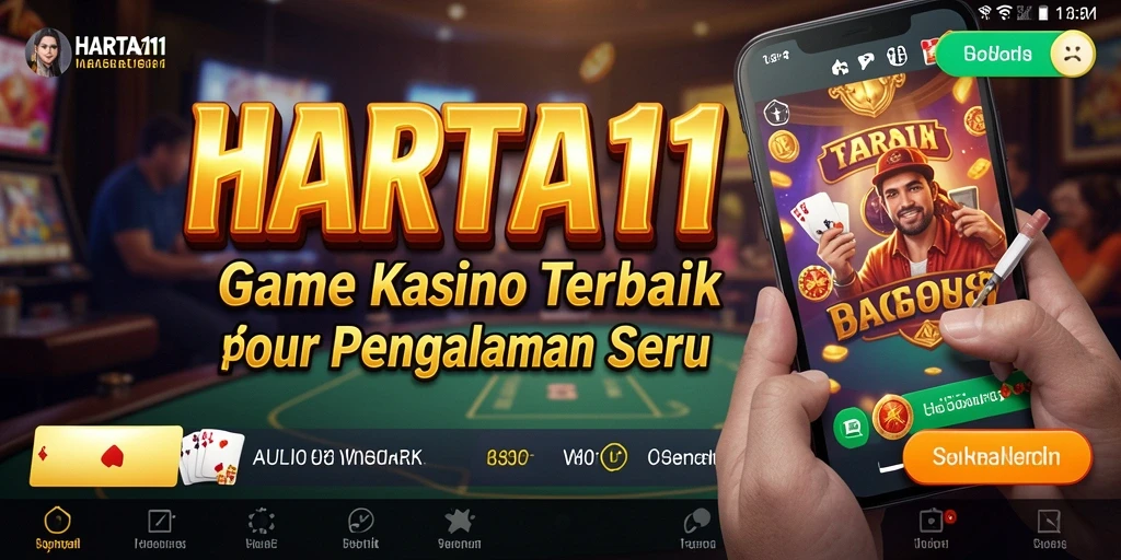 Screenshot gameplay HARTA11 dengan aksi seru di kasino.
