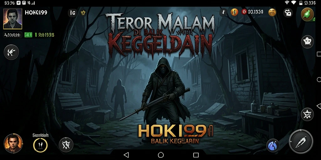 Menampilkan gameplay menyeramkan dari HOKI99 dengan suasana horor yang mencekam.