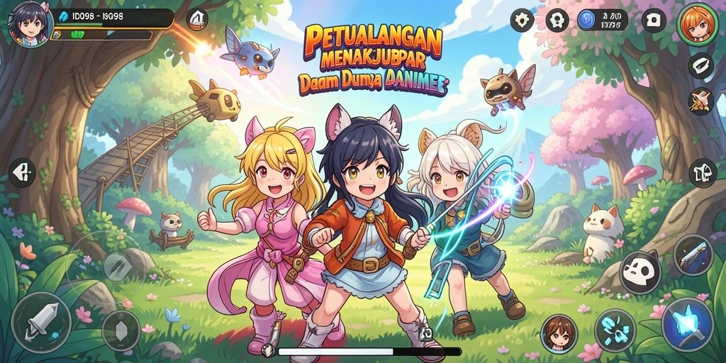 Gameplay seru dan penuh warna dalam ID098, dunia anime yang menawan.
