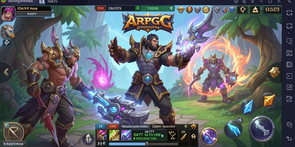 Screenshot IDA777 menampilkan pertarungan epik dalam dunia ARPG yang menakjubkan.