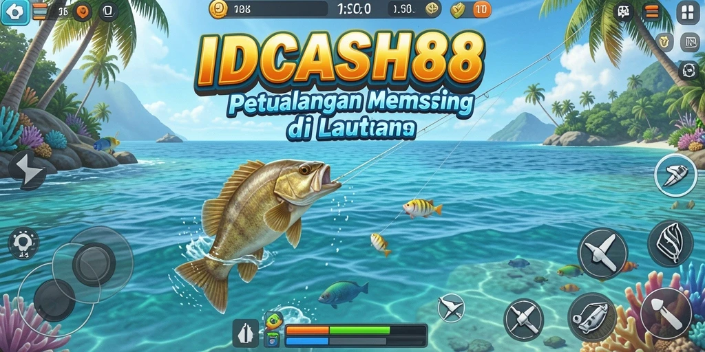 Screenshot IDCASH88 menampilkan gameplay memancing yang menegangkan dan menarik.
