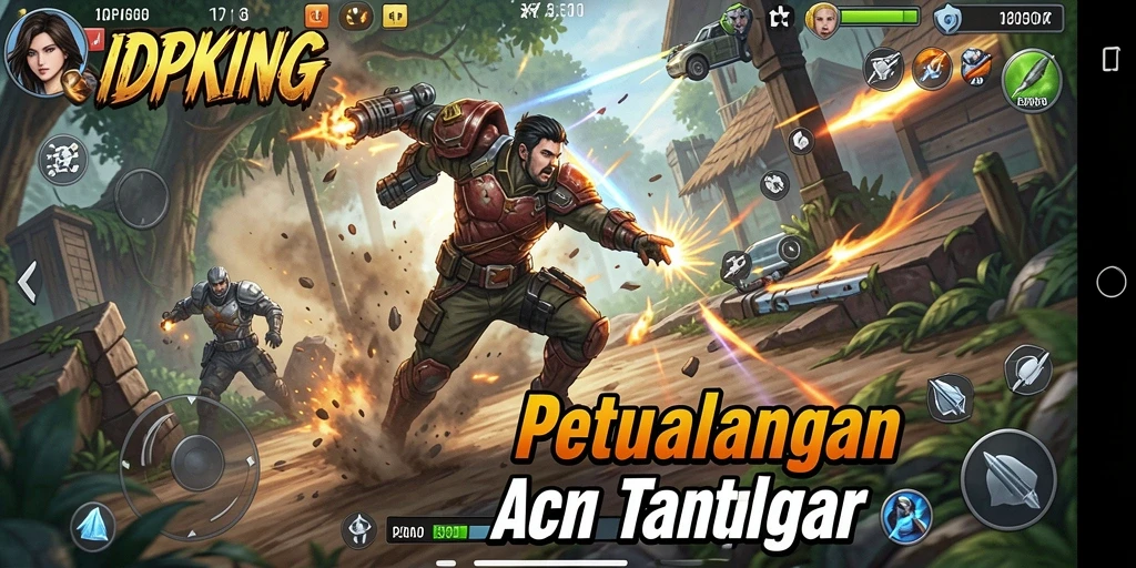 Tampilan aksi intens dalam game <strong>IDPKING</strong> dengan grafis yang mengesankan.