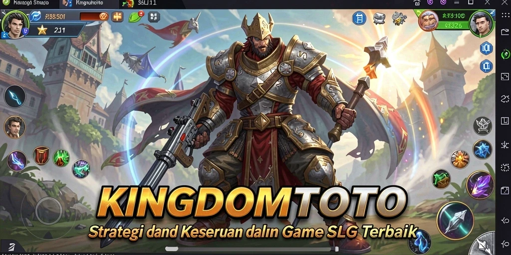 Tangkapan layar gameplay KINGDOMTOTO yang menampilkan strategi pertempuran.
