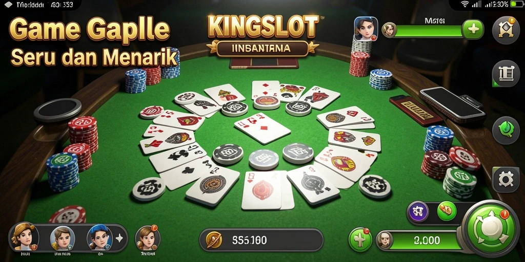 Tampilan gameplay seru dalam KINGSLOT dengan teman-teman.