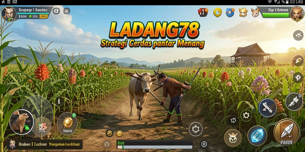 Tangkapan layar utama LADANG78 menampilkan momen mendebarkan dalam gameplay strategi.