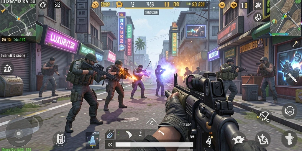 Screenshot gameplay LUXURY138 yang menunjukkan aksi mendebarkan.