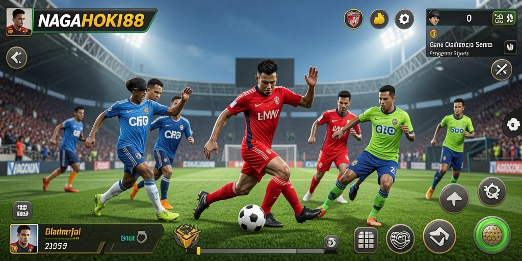 Tampilan gameplay seru NAGAHOKI88 yang menggambarkan kompetisi olahraga.
