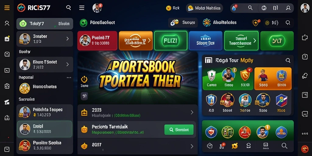 Tampilan gameplay menarik dari RICIS77 dengan berbagai opsi taruhan.
