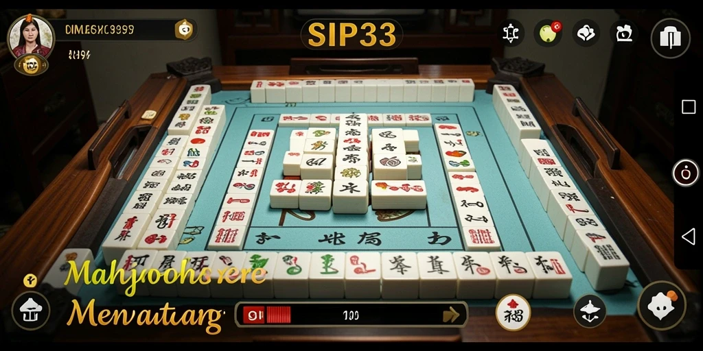 Screenshot SIP33 menunjukkan pemain menikmati permainan Mahjong.