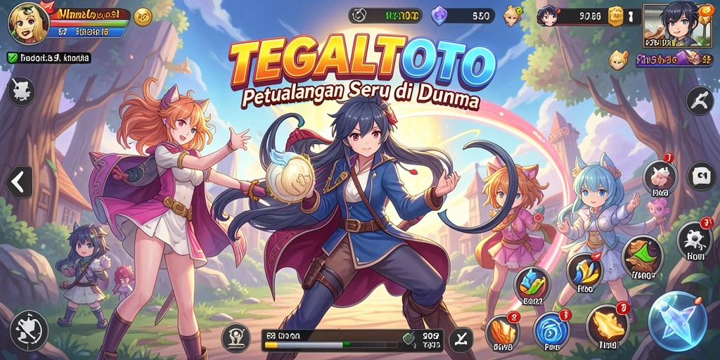 Gameplay seru dari TEGALTOTO dengan karakter anime yang menarik.