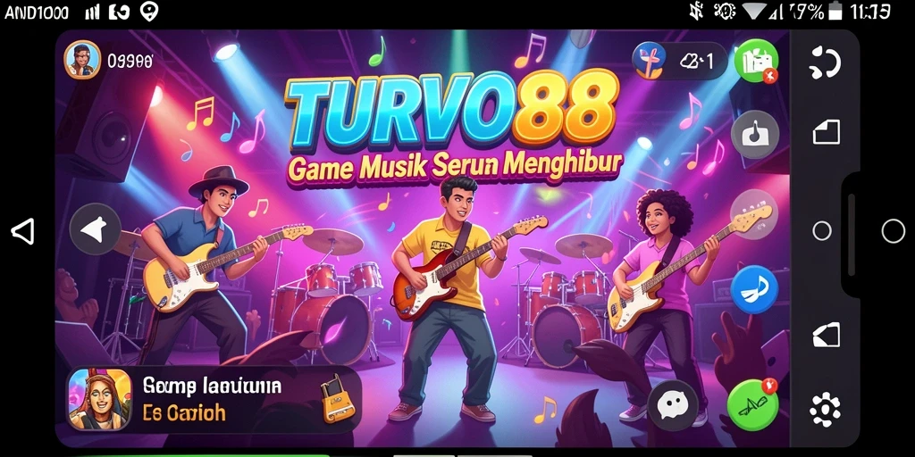 Screenshot TURBO88 menampilkan gameplay musik yang menyenangkan dan interaktif.