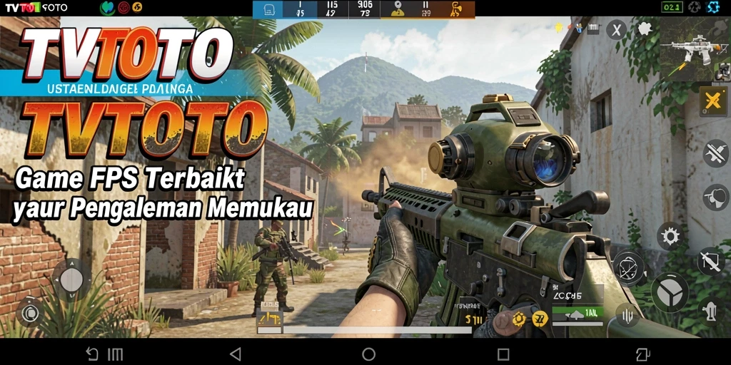 Screenshot gameplay TVTOTO yang menampilkan aksi mendebarkan dalam game FPS.