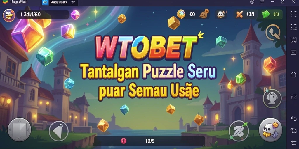 Tampilan gameplay seru dalam WTOBET dengan teka-teki menantang.