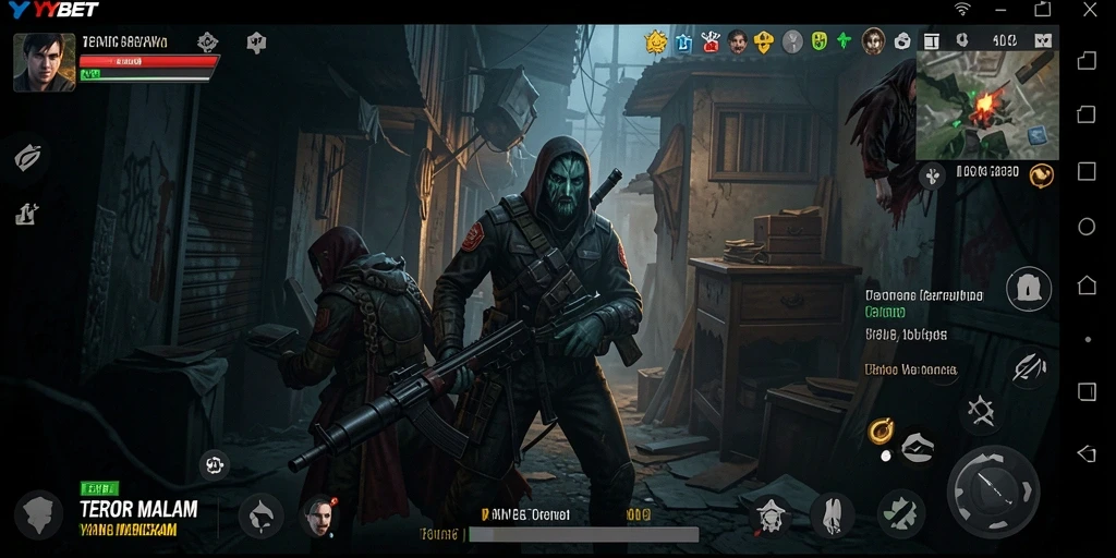 Tangkapan layar gameplay YYBET yang menampilkan suasana menyeramkan.